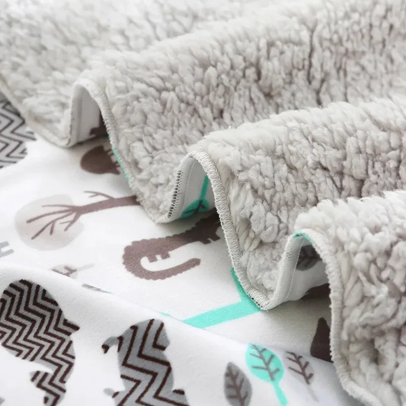 Baby Blankets New Double Layer Super soft Fleece Infant Bebe Swaddle Envelope Wrap For Newborn Baby Boys Girls Bedding Blanket 4