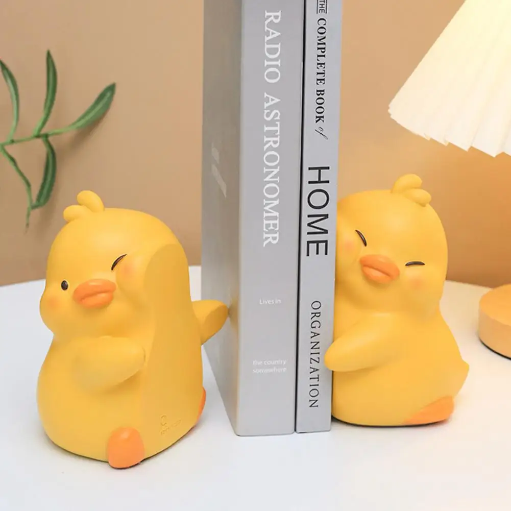 1PairCartoonDuckBookendHugDuckElephantHeavyDutyResinAnimal