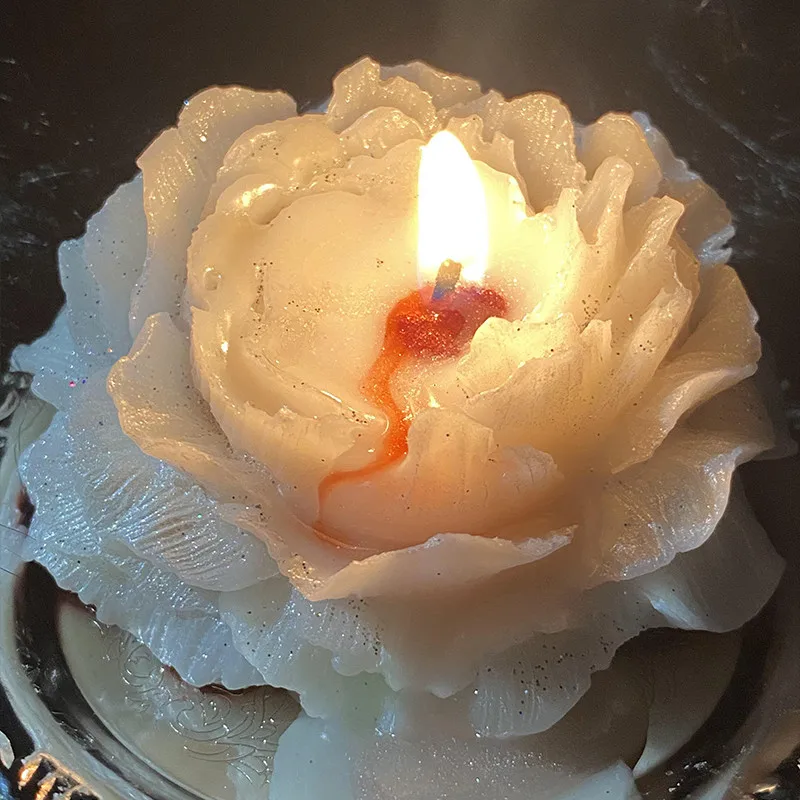 Sexy Low Temperature Candles Gilding40DegreesmPeony Rose Flow Heart Sandwich Wax Drip Adult Sex Training Props