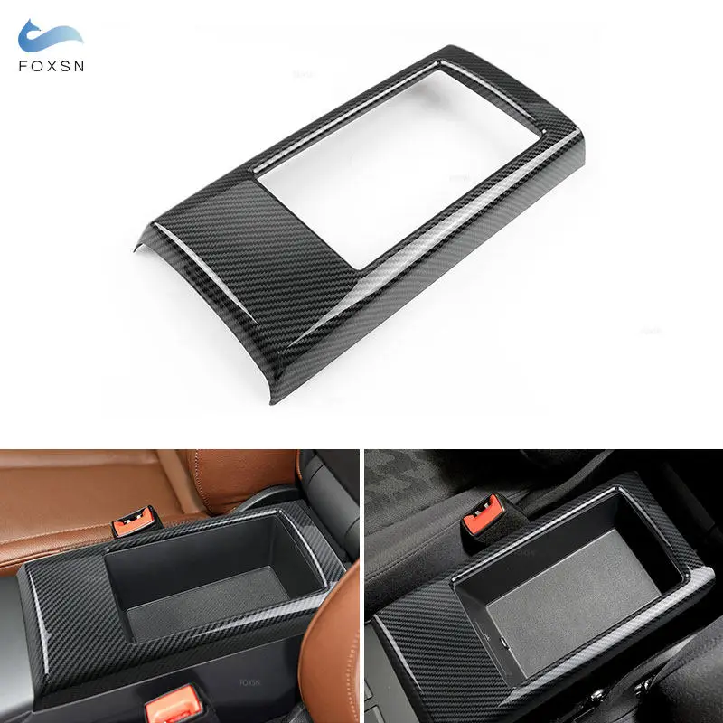 

Подлокотник из АБС-углеродного волокна для стайлинга автомобиля, центральный подлокотник, коробка для хранения, базовая рамка, крышка, отделка для Audi A3 8V 2015 - 2020