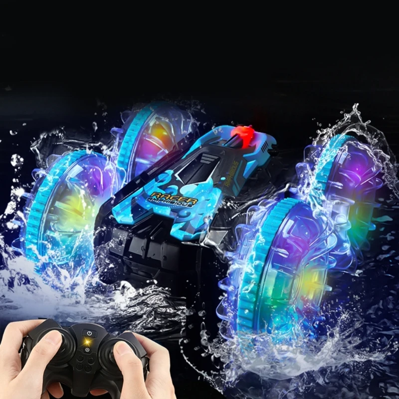 

Беспроводной автомобиль-амфибия с дистанционным управлением, трюковый автомобиль, игрушка, флип на 360 градусов, подарок для