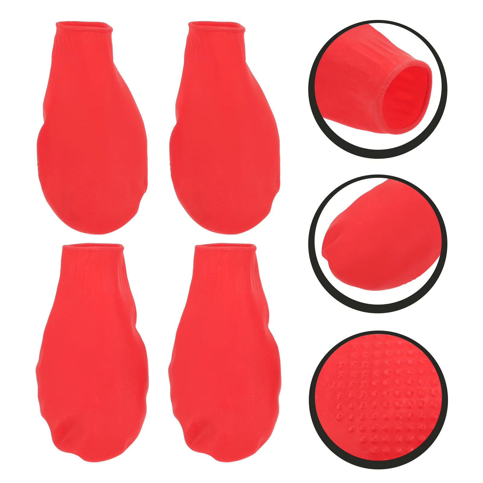 

4pcs Dog Rain Shoes Rubber Dog Boots, Rain Shoes Non-Slip Snowy Dog Paw Booties (S)