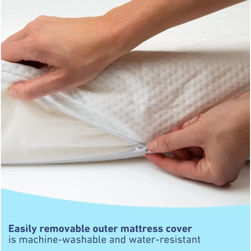 Graco Premium Crib & Toddler Mattress-GREENGUARD & CertiPUR-US Certified, Machine Washable Cover, Waterproof Sleep Surface