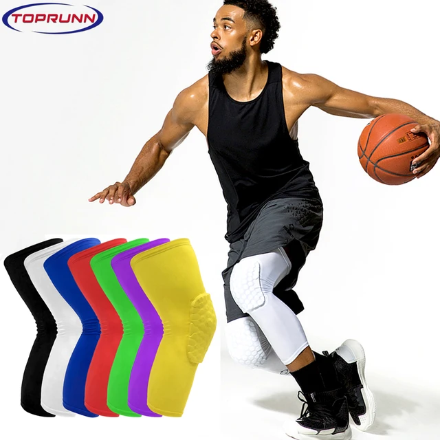 1Pair (2pcs) Knee Pads Long Compression Leg Sleeves Braces for Basketball  Football and All Contact Sports