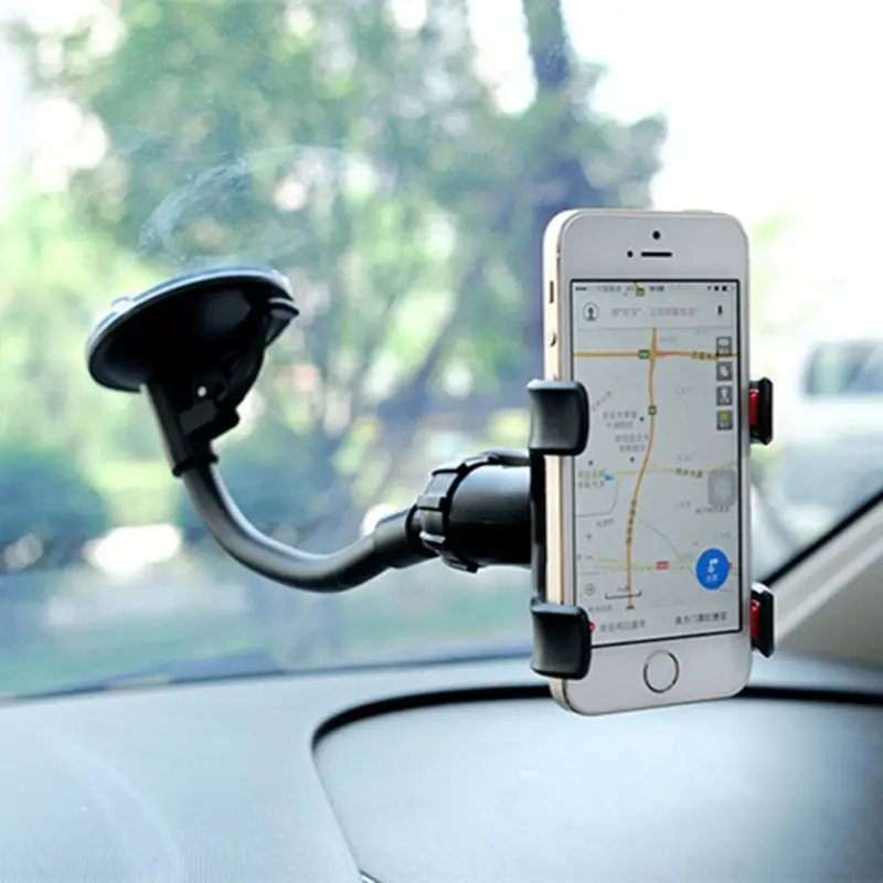 Supporto per telefono cellulare per auto Supporto universale per ventosa per cruscotto girevole a 360 gradi Supporti per parabrezza GPS Dispositivo di staffa di supporto pieghevole automatico - Image 4
