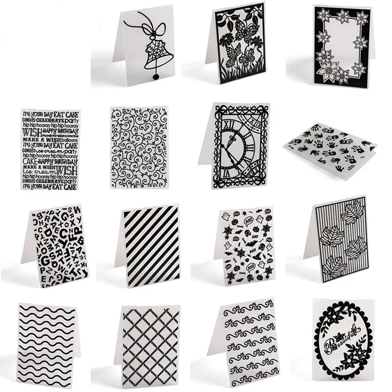 Geometry Embossing Folders Papers Photo Album Making Card Supplies DIY Plastic Scrapbooking Cutting Dies