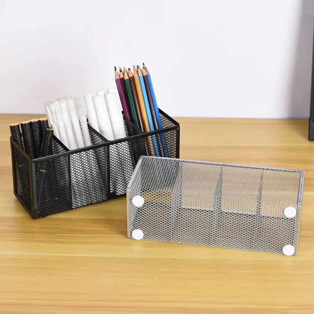 3/4/5/6 Grids Mesh Desk Organizer Metal Rectangle Shape Pen Storage Box Durable Large Capacity Desk Display Holder 1 3/4/5/6 Grids Mesh Desk Organizer Metal Rectangle Shape Pen Storage Box Durable Large Capacity Desk Display Holder 1