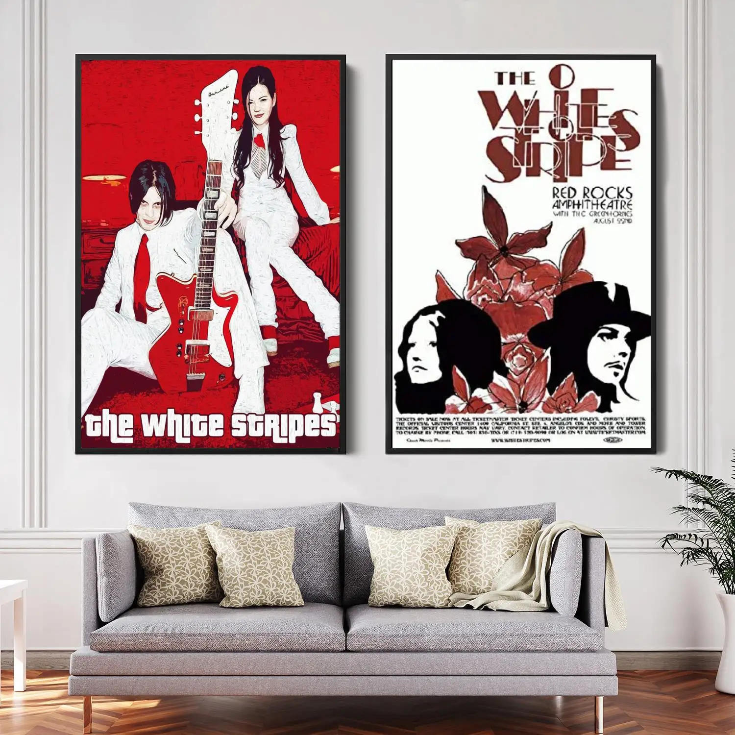 

the white stripes Singer Decorative Canvas Posters Room Bar Cafe Decor Gift Print Art Wall Paintings