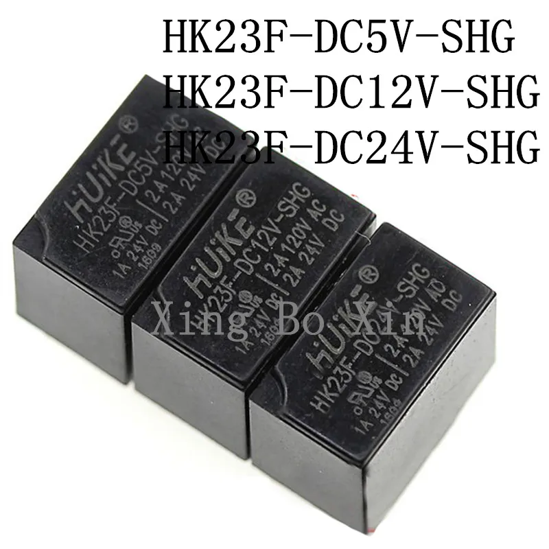 10 Relè HK23F – DC5V / DC12V / DC24V – 2A 0.2W – 6 Pin – Smw – Nuovi