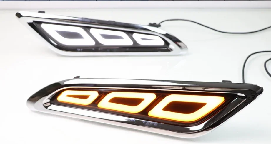 

Yellow LED Turn Signal Side Fender Warn Light Daytime Running Lights For Nissan Patrol Y62 2016 2017 2018 Accessories