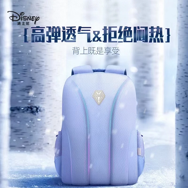 2022 Disney Genuine Frozen School Bags For Girls Primary Student Shoulder Orthopedic New Backpack Elsa Anna Grade 1-3 Mochila
