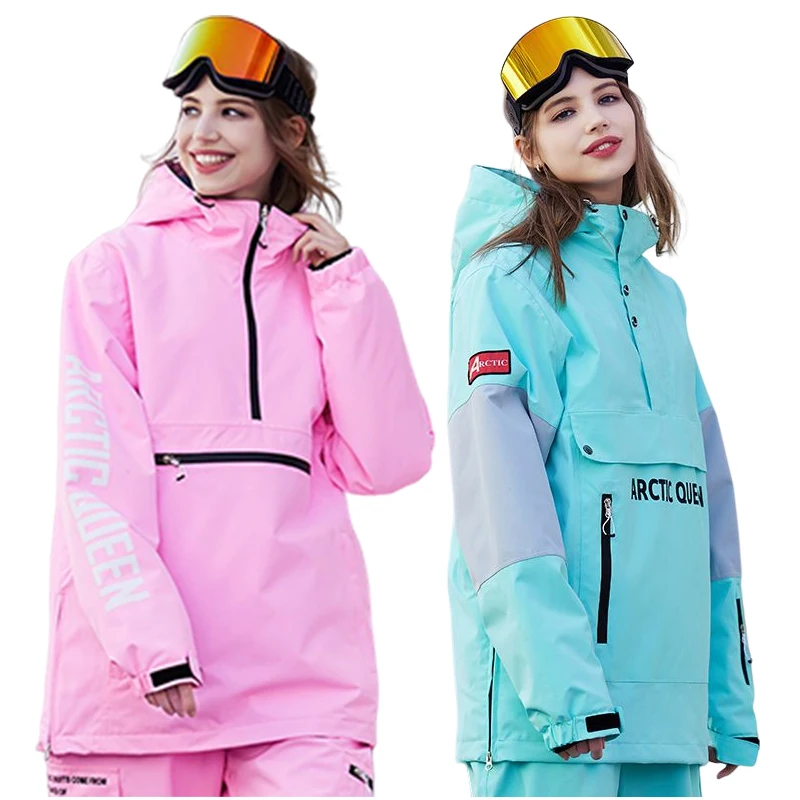 Winter Jacket Women And Men Outdoor Jacket Waterproof Windproof Breathable Men Ski Coat Winter Warm Women Ski With Hat