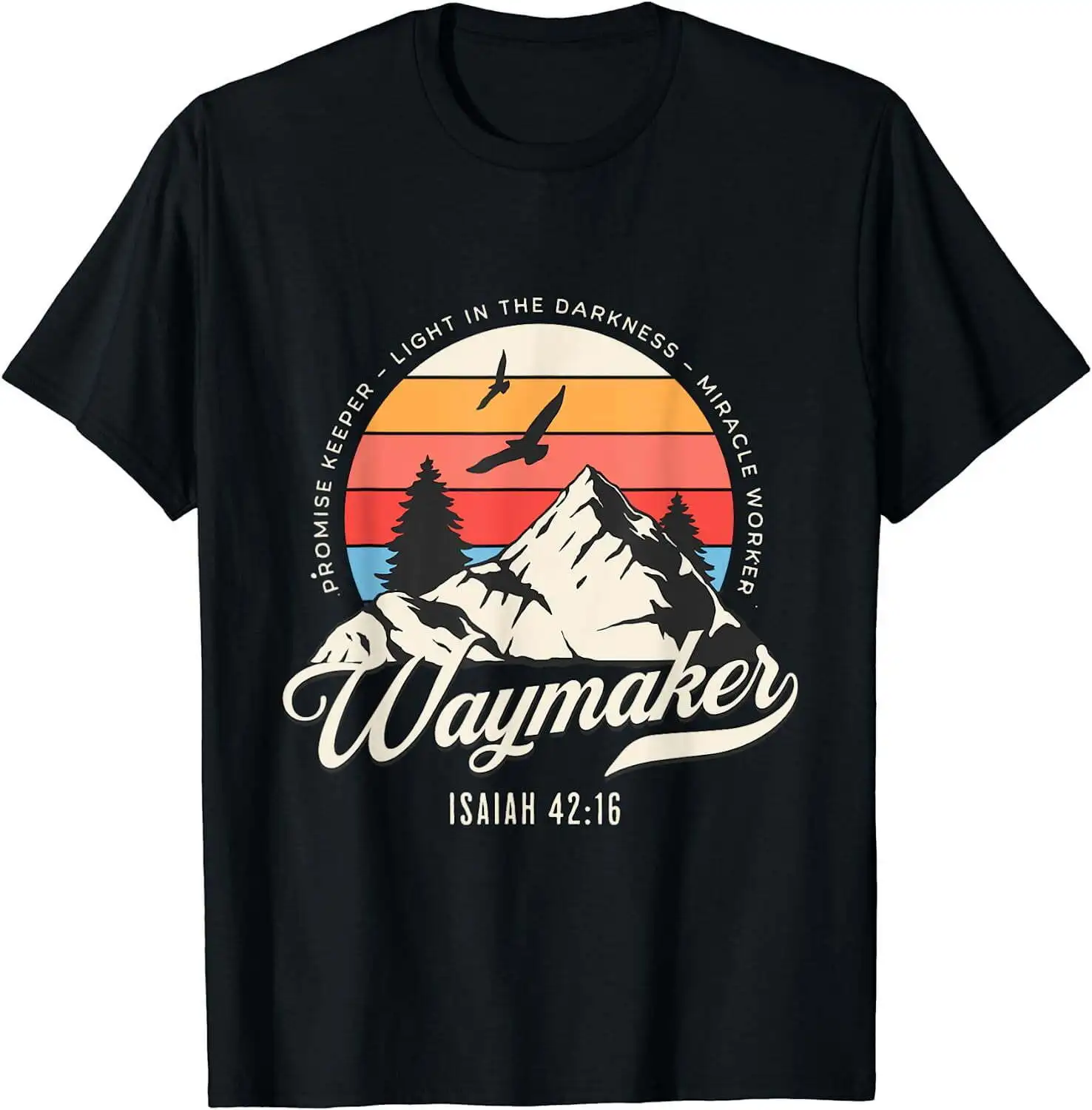 Waymaker Promise Keeper Miracle Worker Christian Bible Verse T-Shirt Maniche Lunghe O Corte