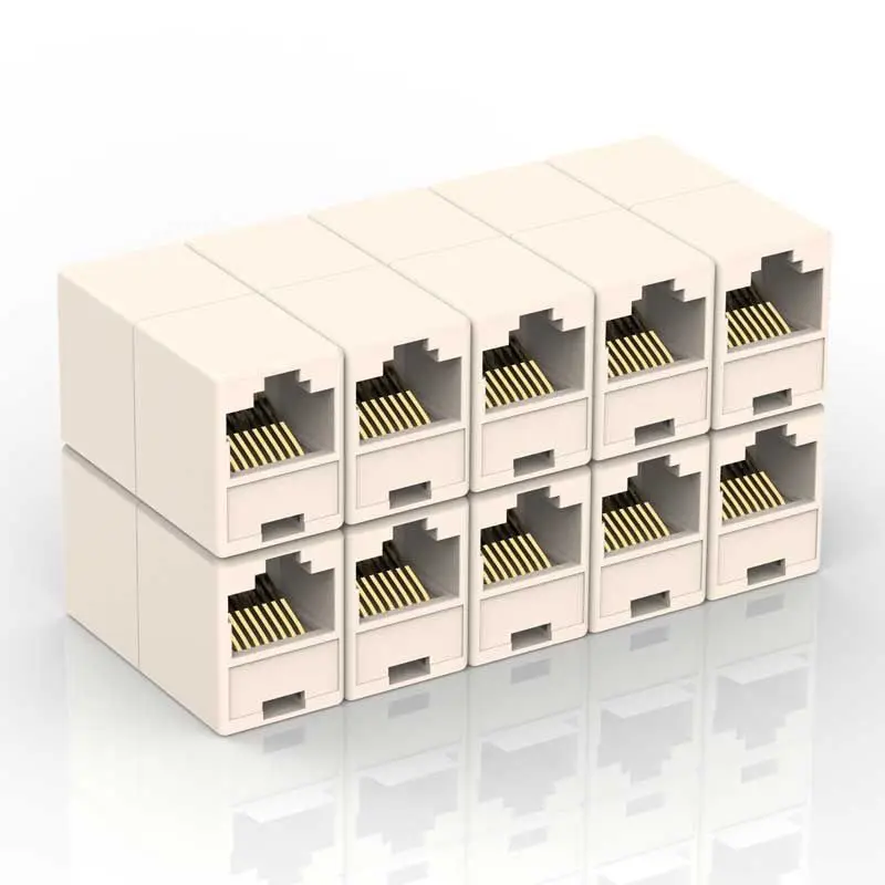 1/2/3/5/10pcs RJ45 커플러 이더넷 케이블 연장 어댑터 LAN 커넥터 암-암 네트워크 연결용