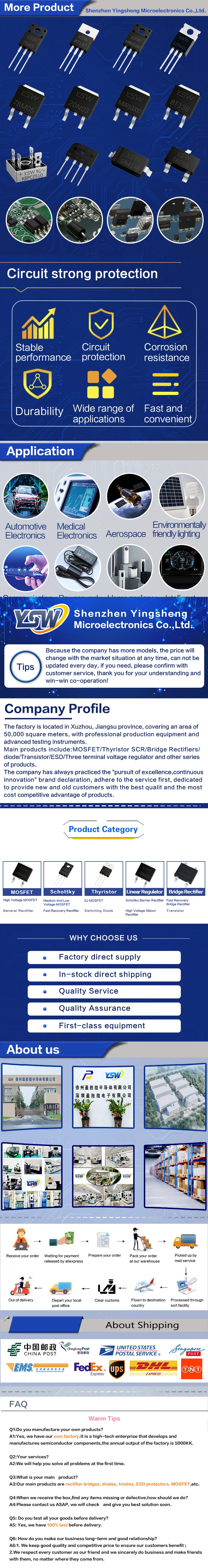 Транзистор TO-220C Mosfet 9N50 13N50 18N50 2N65 4N65 7N65 10N65 12N65 ...