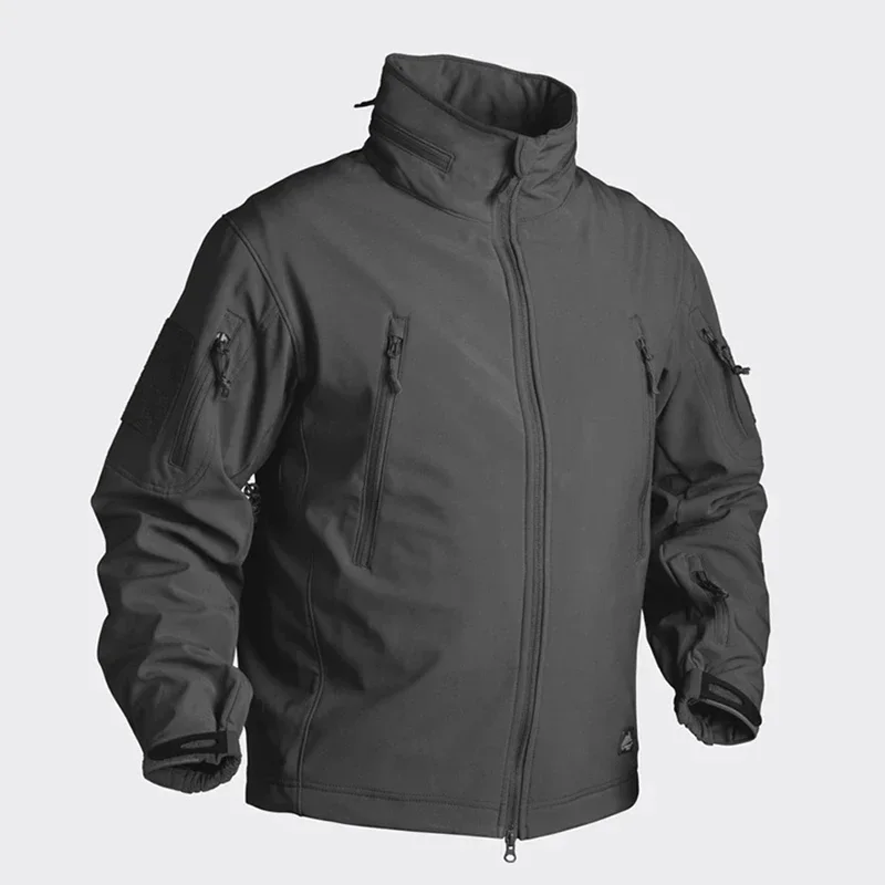 Camouflage Airsoft Jacket Men Hunting Tactical Fleece Coats Winter Waterproof Softshell Windbreaker Jacket Hunt Clothing