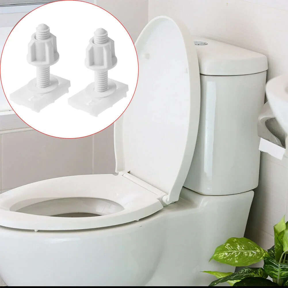 2 Sets Toilet Seat Hinge Bolts Screw Fixing Fitting Kit Toilet Seat Repair Accessories Universal