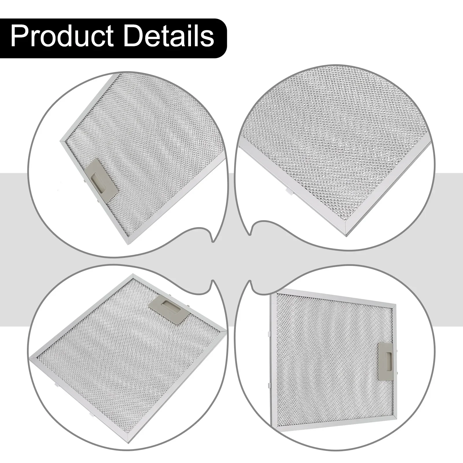Range Hood Filter Cooker Hood Grease Filter Metal Mesh Extractor Vent 305X267X9mm For Kitchen Extractor