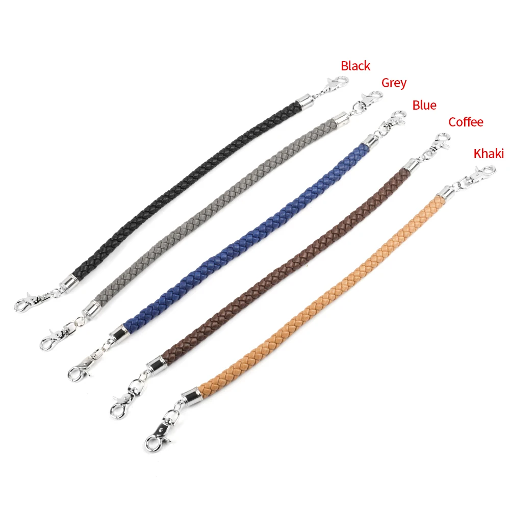 PU Leather Shoulder Bag Strap Durable Braided Rope Short Handles For Handbag Purse Belts DIY Replacement Bag Accessories
