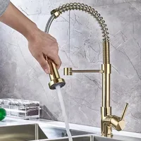 Vegetable basin faucet Two-speed rotatable multi-functional kitchen black spring hot and cold faucet 4