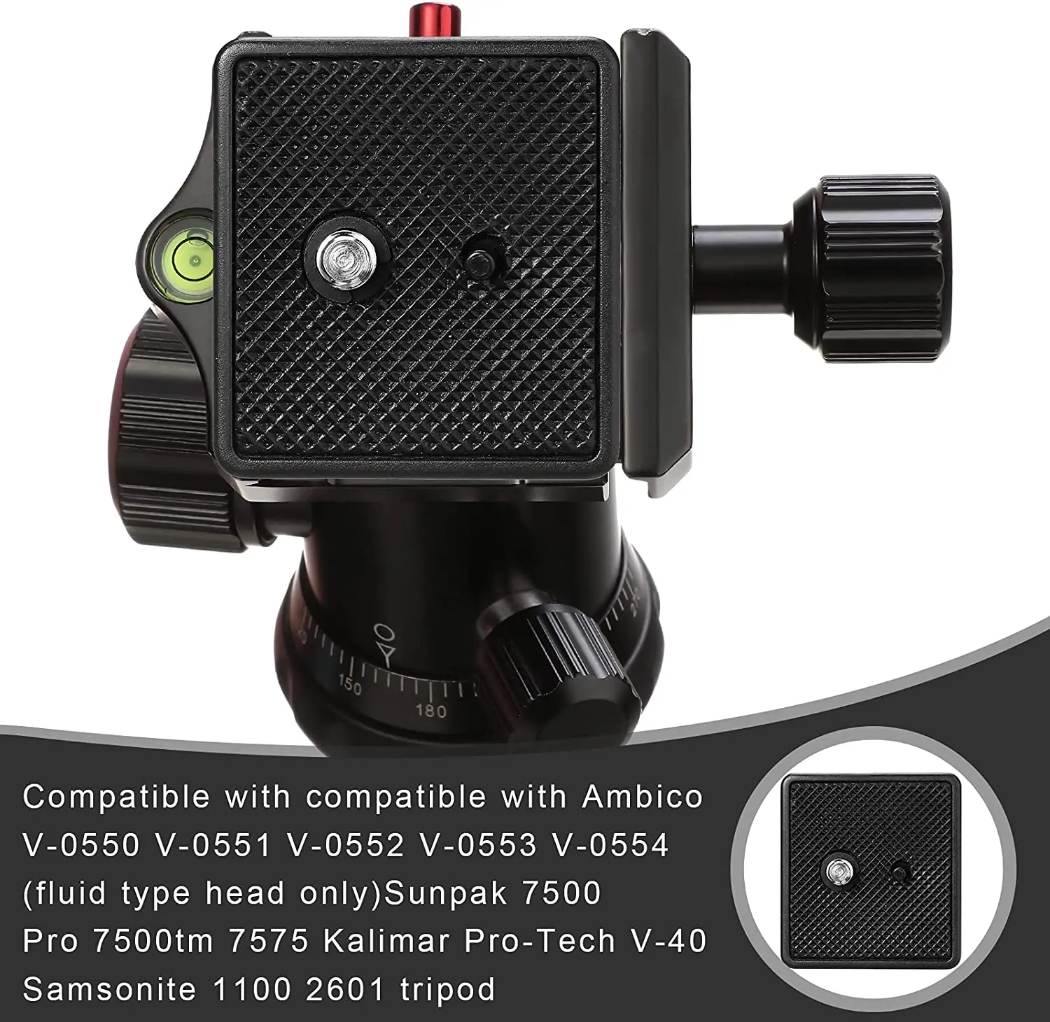 Pieces 41 mm QR Release Plate Camera Tripod Ball Head Quick