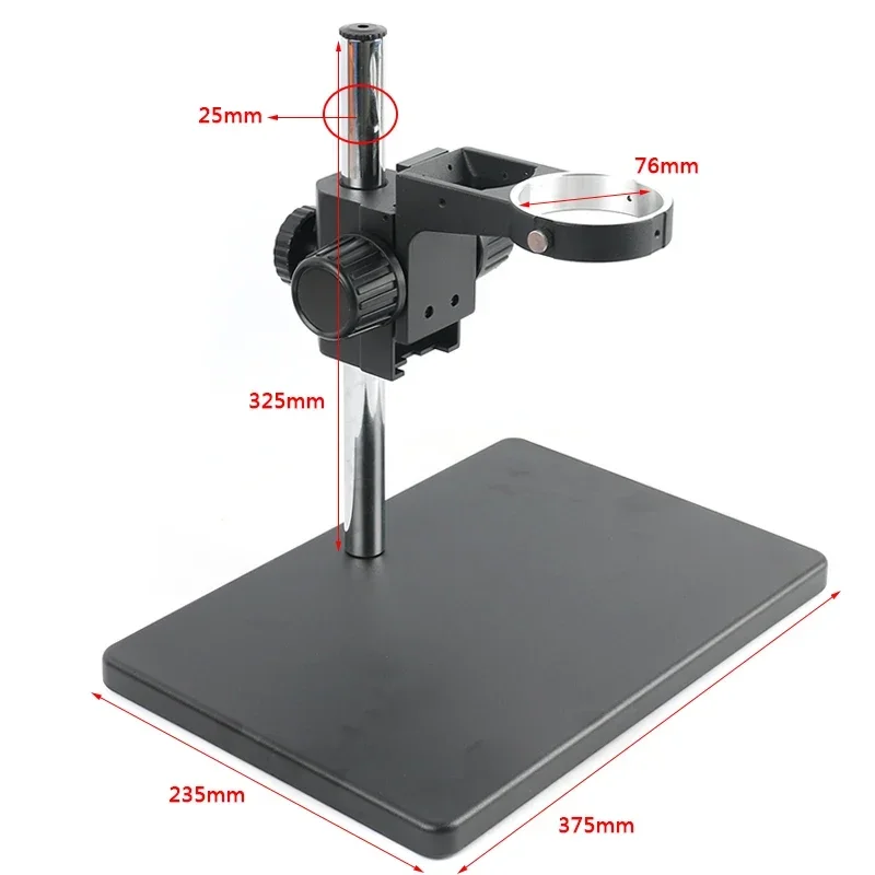 Adjustable Boom Arm Stereo Microscope Stand 76mm Focus Holder Zoom