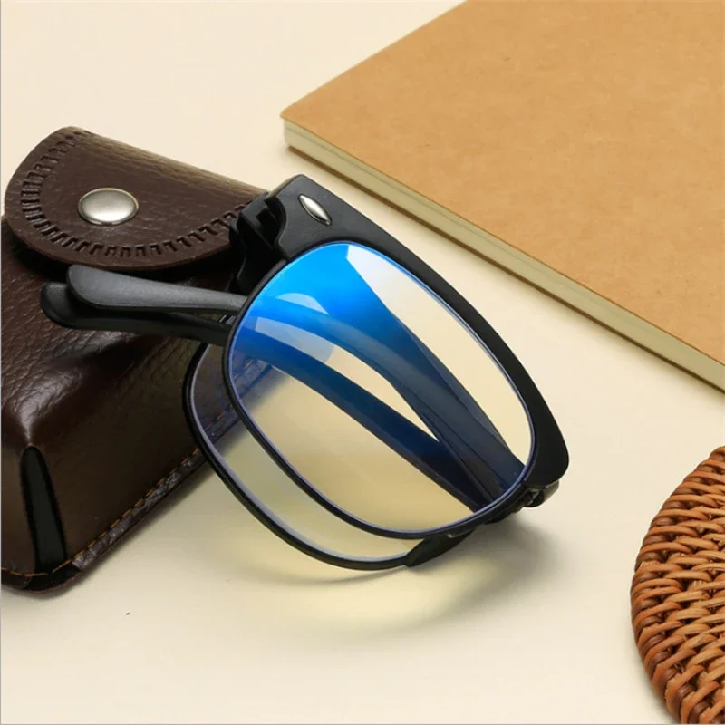 High Quality HD Lens Reading Glasses for Men Women Fashion Half Frame Presbyopia with Glasses Box Classical Folding Eyeglasses 2