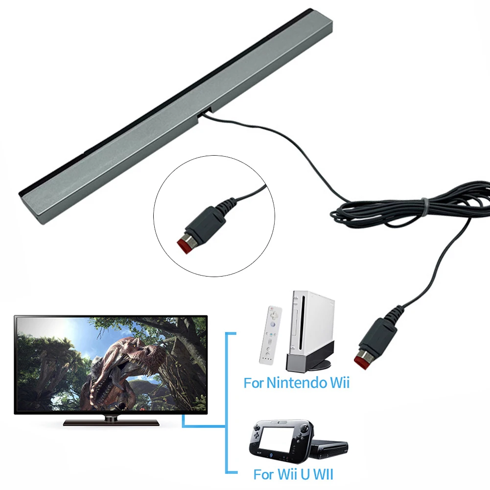 Infrared IR Signal Ray USB Plug Video Game Sensor Bar with Extension Cord Wired Remote Sensor Bar for Nintendo Wii Wii U Console