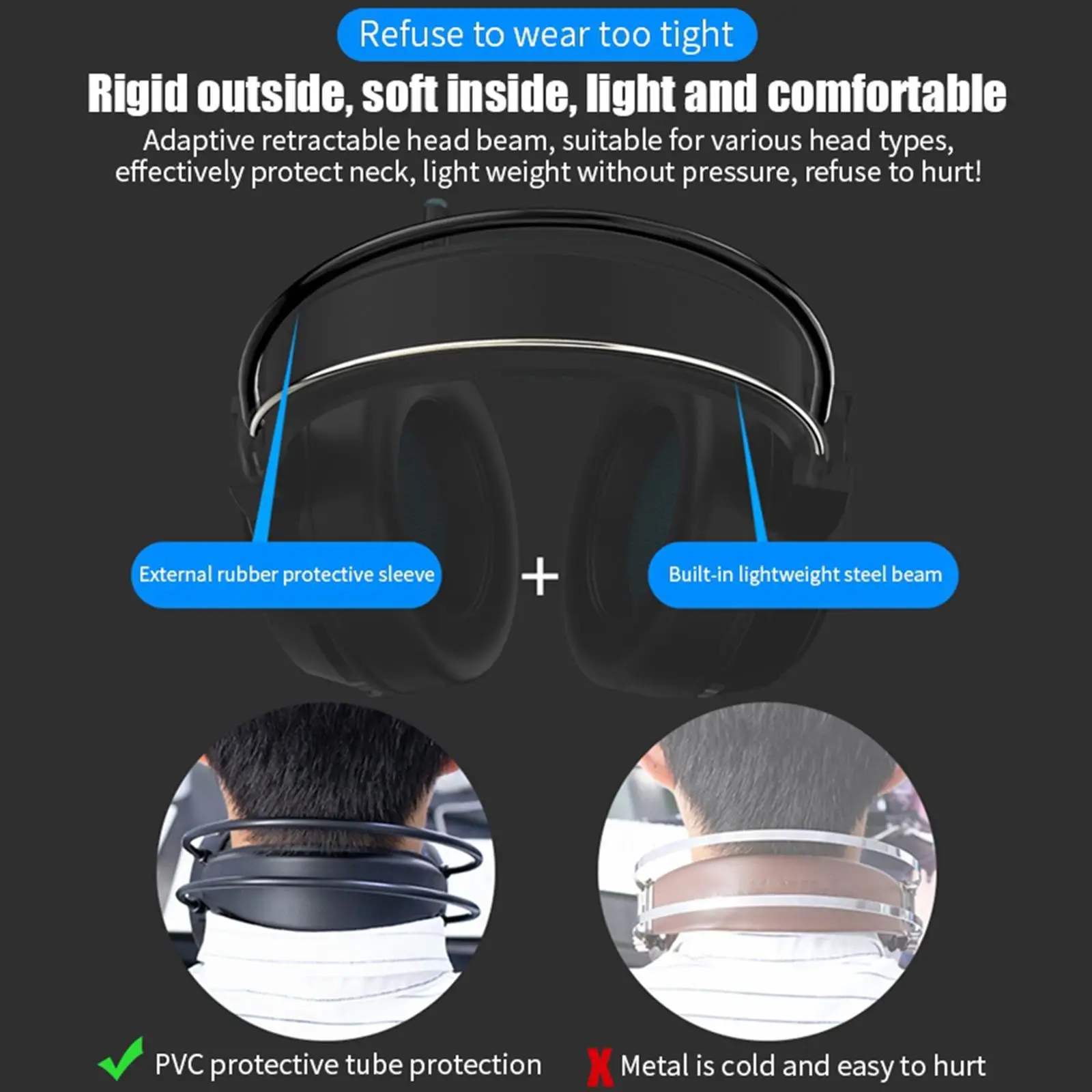 Comfortable Colorful LED Light Gaming Headset for PC Laptop (3.5mm Male)