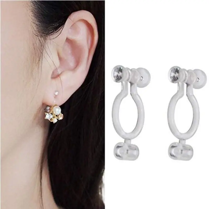 Practical 20x Invisible Clip-on Earring Converter Allergy-Free