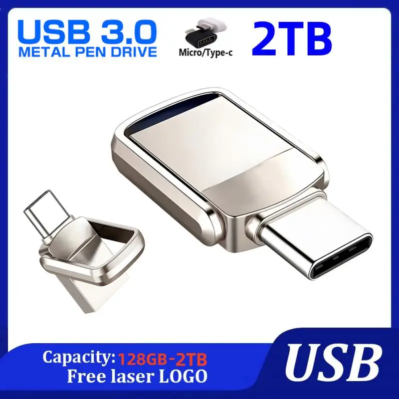 Mini 2TB Usb 3.0 Pen Drive 1TB Memory USB Flash Drives 512GB Metal TYPE C OTG High Speed Waterproof 128 256GB USB Memorias