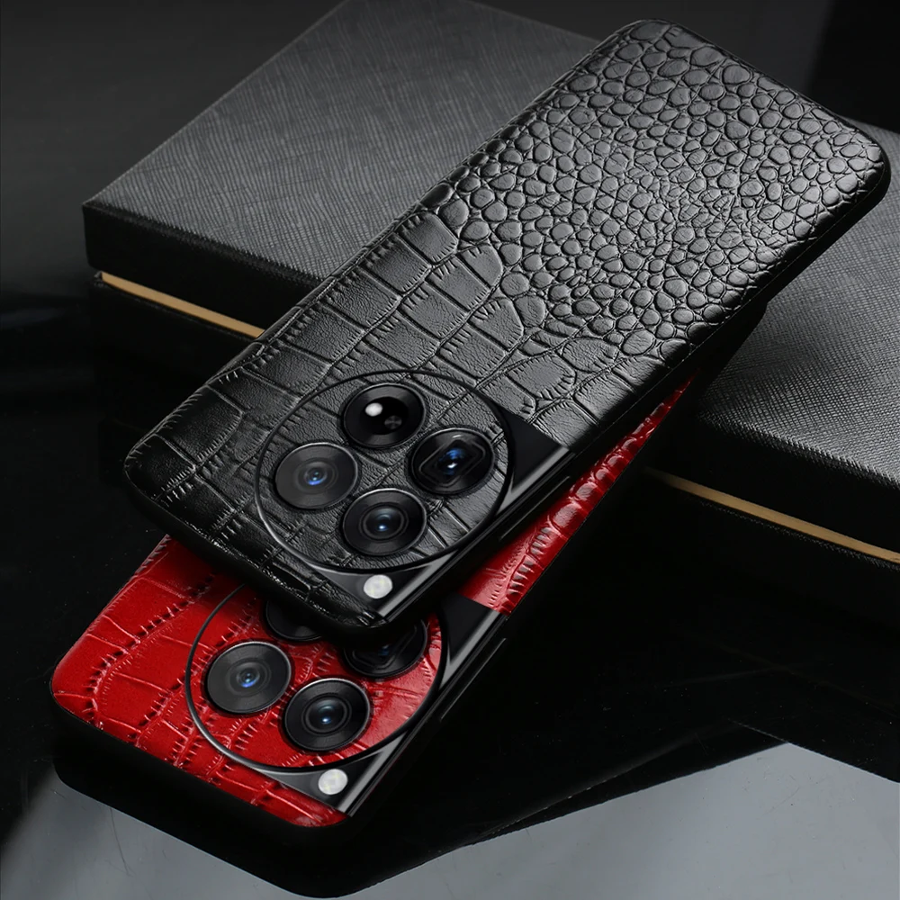 Luxury Genuine Cowhide Leather Shockproof Phone Case with 360° Protection