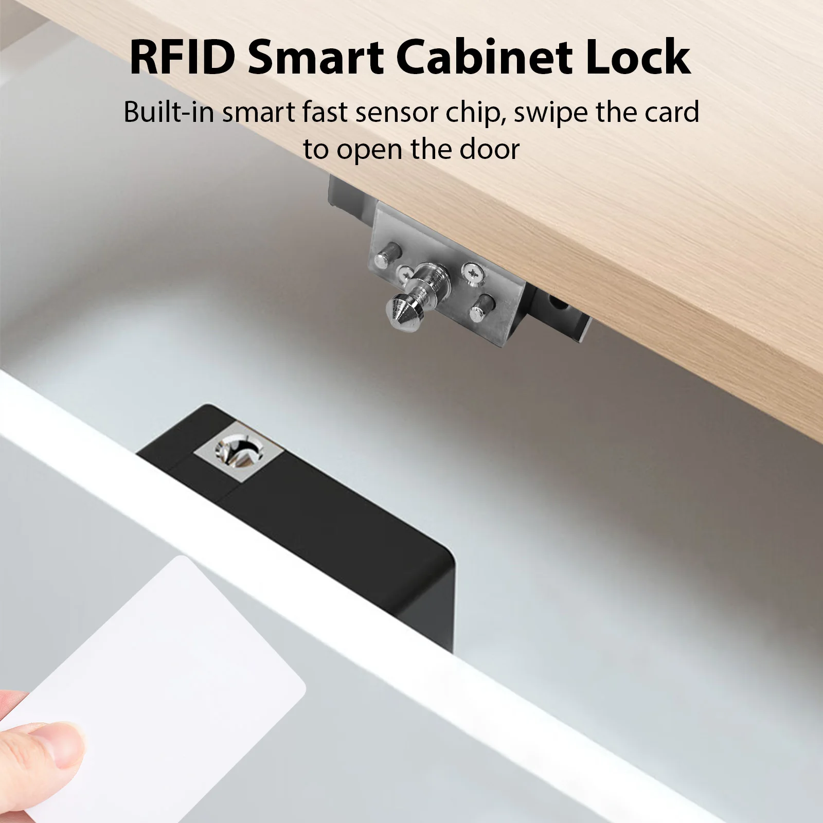 Drawer Lock RFID Electronic Induction Smart Cabinet Invisible Keyless Automatic Unlock Programmable