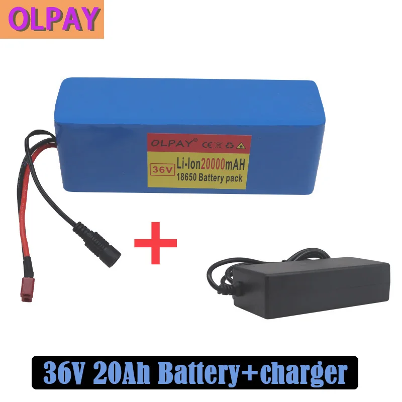 

36V 10S3P 20Ah 500W High Power Capacity 42V 18650 Lithium Battery Pack 20000mAh Electric Bicycle Bicycle Scooter BMS+charger