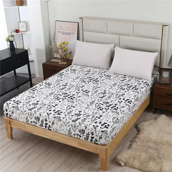 맞춤형 코튼 시트 매트리스 커버, 신제품 인쇄, 탄성 밴드 침대 시트, 4 모서리, 1PC