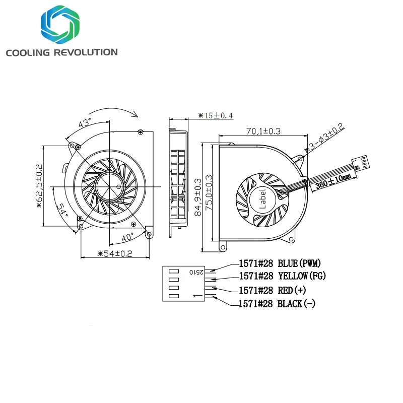 WSA07016F12J YD7015HS DFH7515S FMB07016H12M-D DC12V, 4 pinos ATGL22 YT002