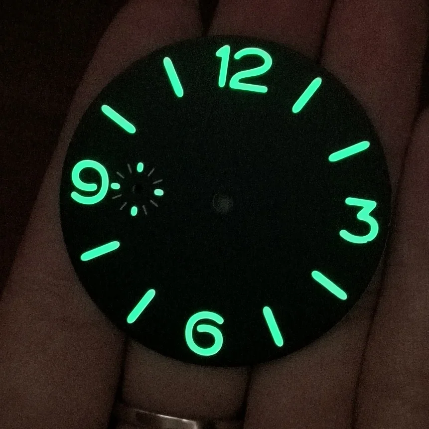 No sterility black Watch dial Watch accessories diameter 39mm sandwich dial Thickness 0.8mm Suitable for 6497 3600 movement