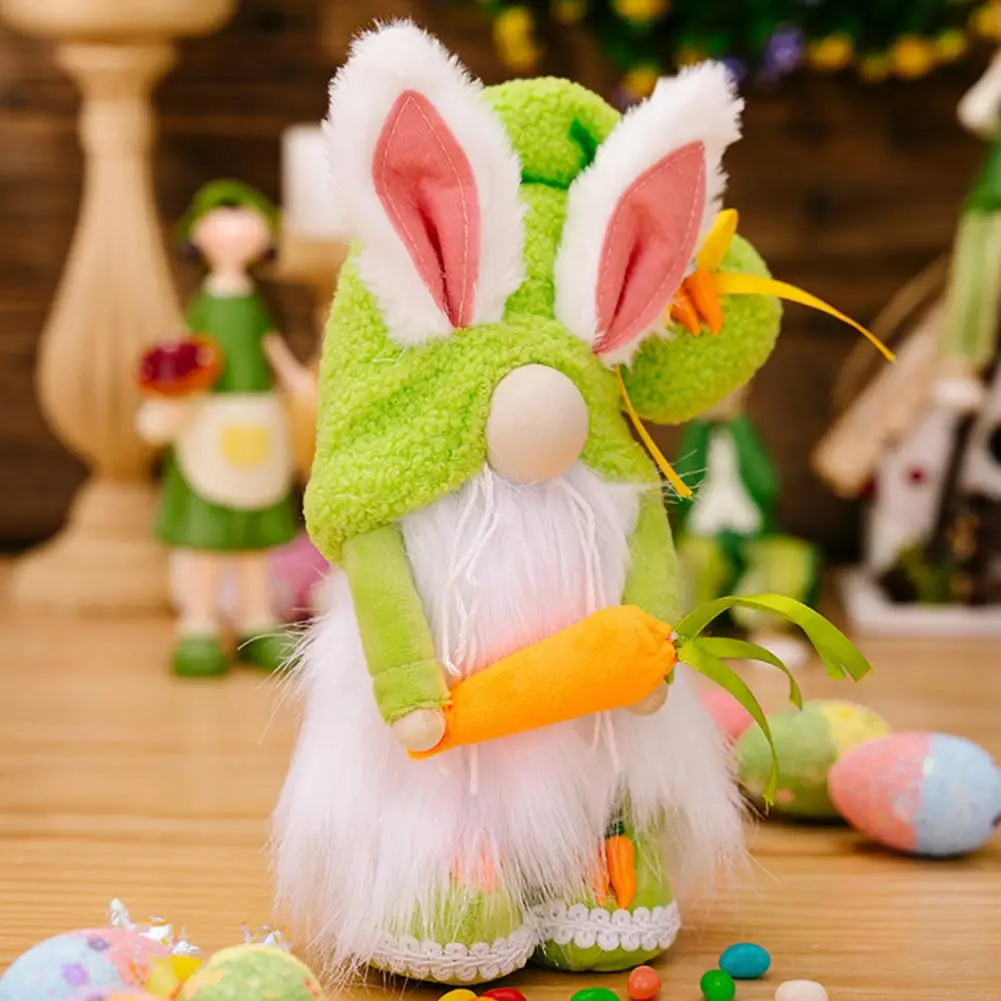 

Bunny Doll Ornaments Spring Easter Party Decoration Faceless Gnome Rabbit Doll Bunny Egg Carrot Ornament Kids Gift Favor Easter