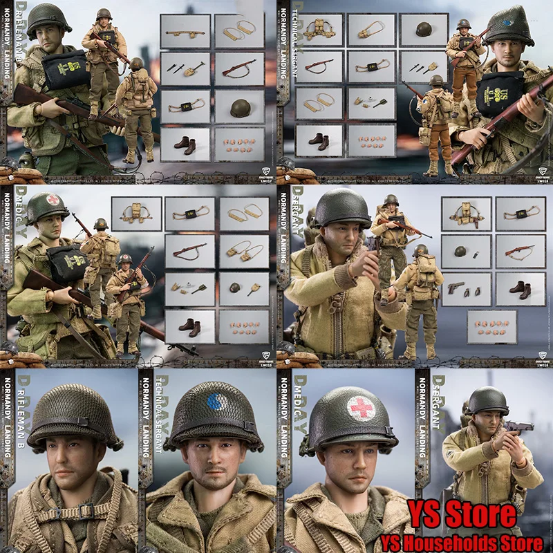 

Crazy Figure 1/12 Lw015 Medic Lw016 Sergeant Lw017 Rifleman B Lw018 Technical Sergeant Normandy Landing 6" Full Set Model Toys