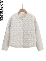 XNWMNZ-سترة نسائية مبطنة على شكل قلب ، رقبة مستديرة ، أكمام طويلة ، جيب ، معطف نسائي متعدد الاستخدامات ، موضة ، خريف ، شتاء ، 2023 1