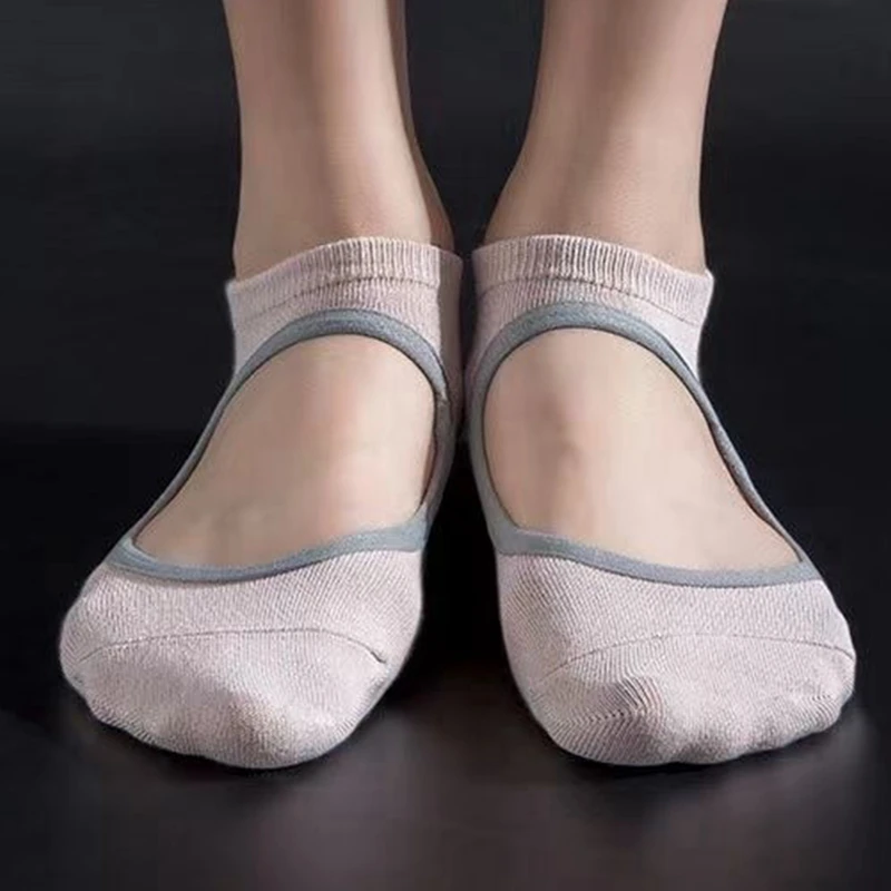 

Женские нескользящие носки для йоги, балетные танцевальные носки из силикагеля для йоги, пилатеса, балетных танцев, 1 пара