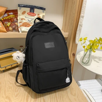 Large Capacity Solid Color Backpack for travel or High School / Middle School Students 1
