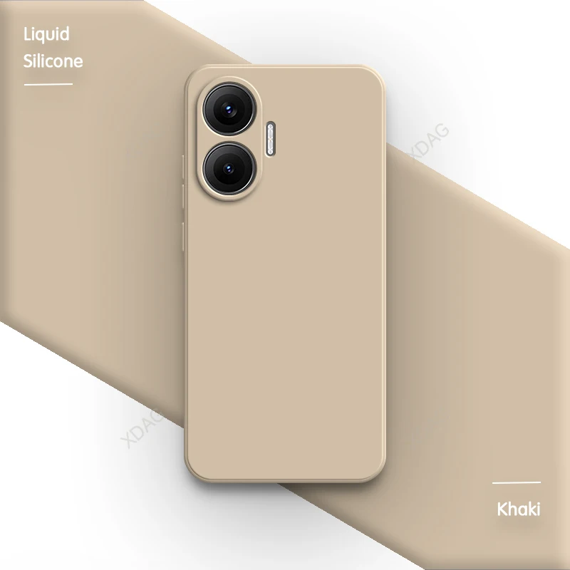 Premium Silicone Soft Back Cover with Camera Protection - Classic Liquid Design Phone Case