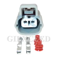 2 Sets 2 Pin Car Electrical Wiring Socket Auto Parts 6189-0100 Cable Harness AC Assembly Plastic Housing Waterproof Connector