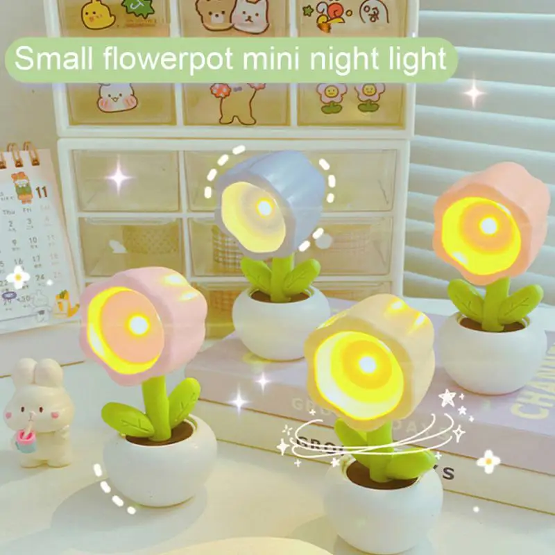 

Bedroom Ornaments Fashionable Lovely Design Multiple Angles Create A Comfortable Atmosphere Ease Of Use Small Flower Night Light