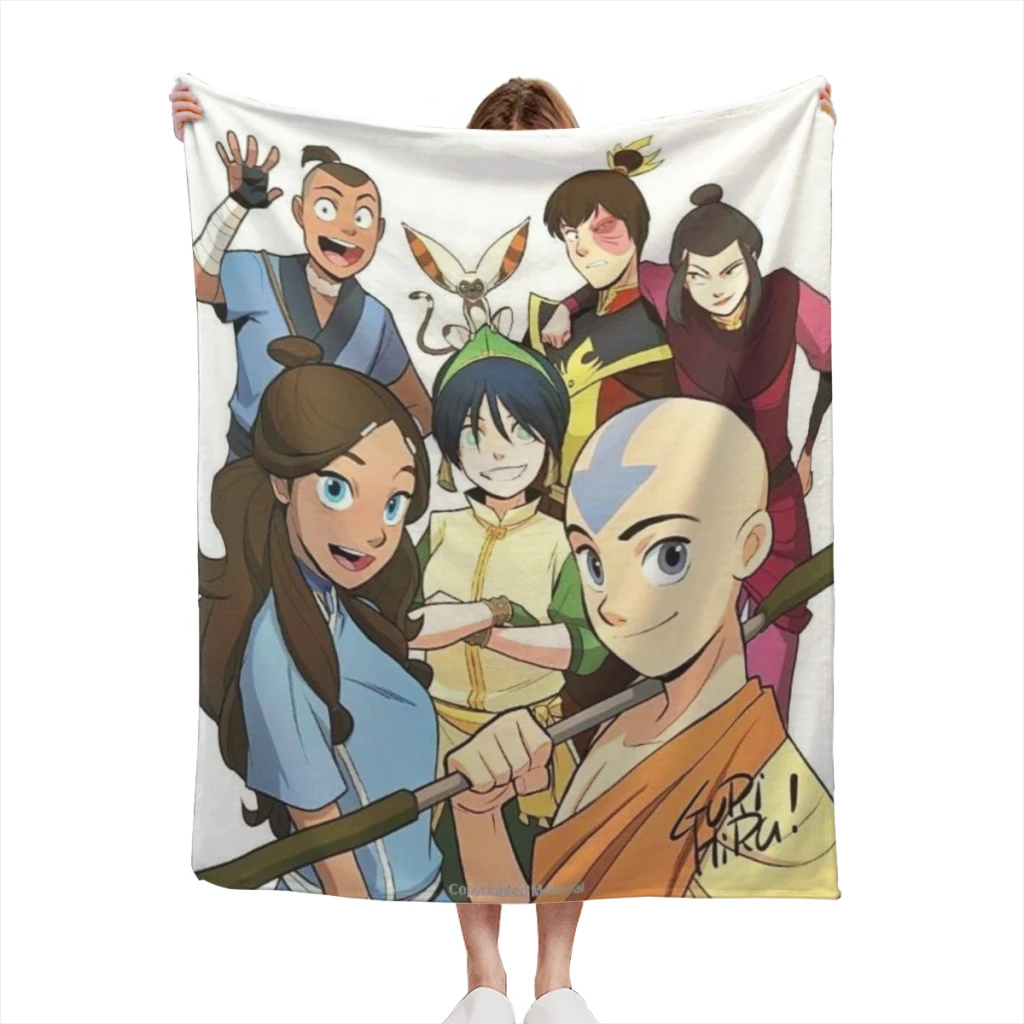 Classic Anime Avatar The Last Airbender Light Blanket Flanella Warm Throw Nap Coperte Al Ginocchio Warm Winter