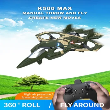 K500 remote-controlled unmanned aerial vehicle 2.4G 360° flip fighter jet toy intelligent fixed-altitude hovering RC aircraft 1