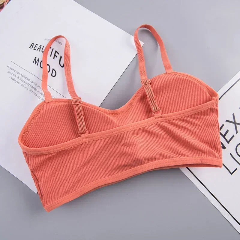 Female Solid Lingerie Wireless Bralette Women Rib Crop Tops Sexy Active Bras No Wire Push Up Bra Intimates Brassiere Underwear