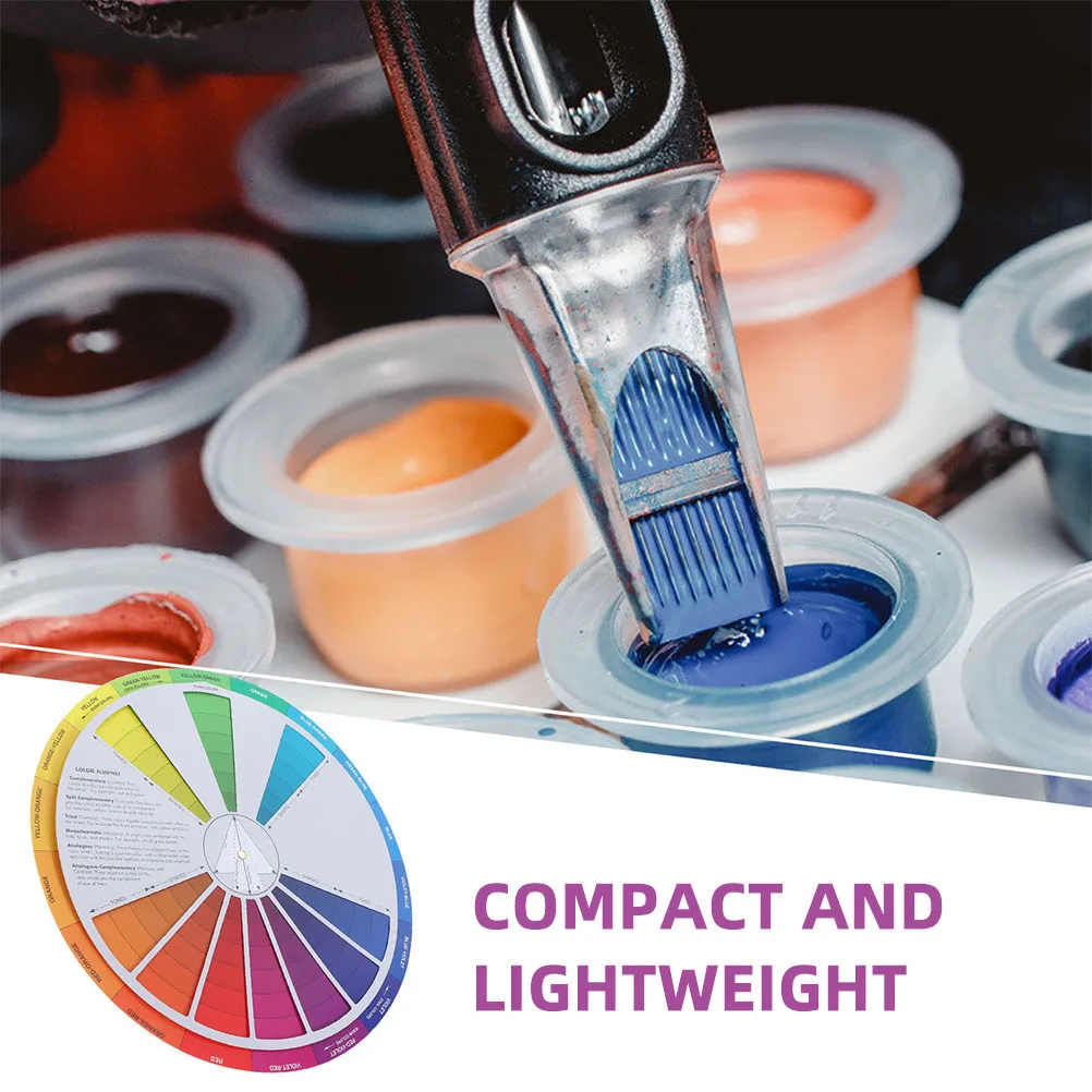 Tofficu 4개입 그라데이션 차트 페인팅 믹싱 블렌딩 공예 아트 가이드 도구 어린이 예술가용