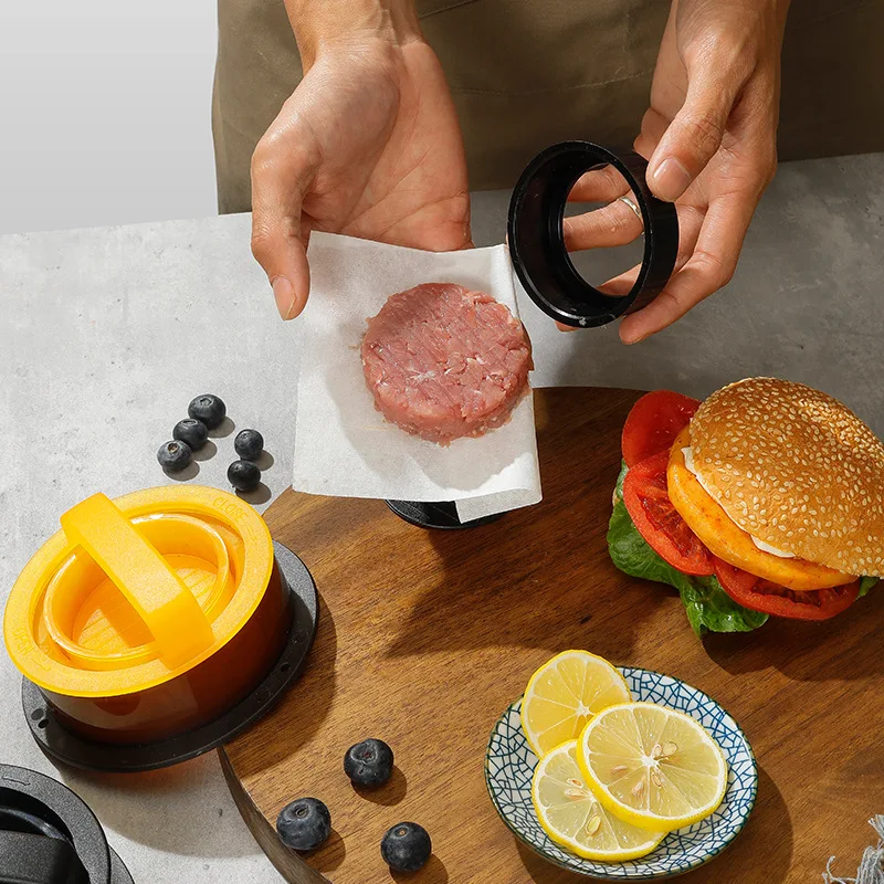 Burger Press Hamburger Meat Press Maker Stuffed Burger Patties Hamburg Making Tool Round Beef Grill Pie Press Mould Maker Kitchen Accessories